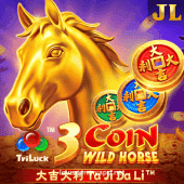 3 Coin Wild Horse Logo